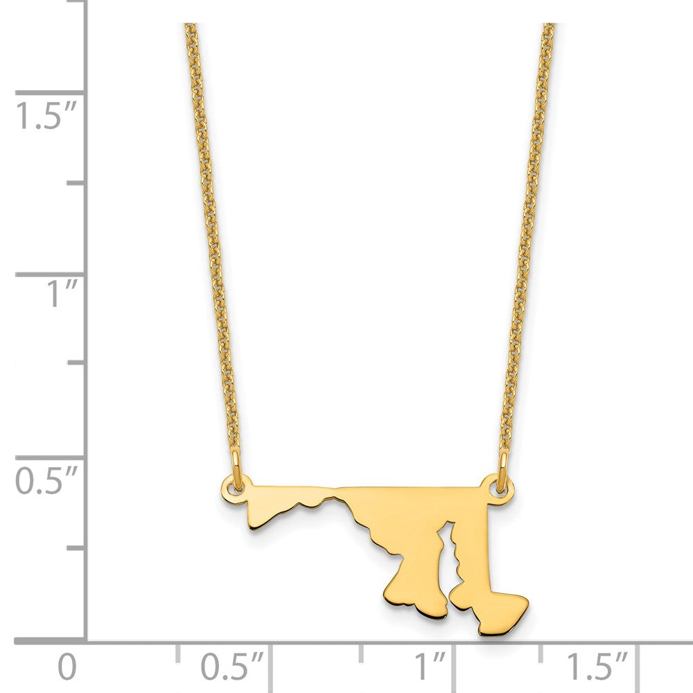 14K Gelbgold 14ky Maryland State Halskette