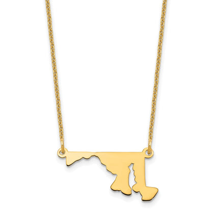 14K Gelbgold 14ky Maryland State Halskette