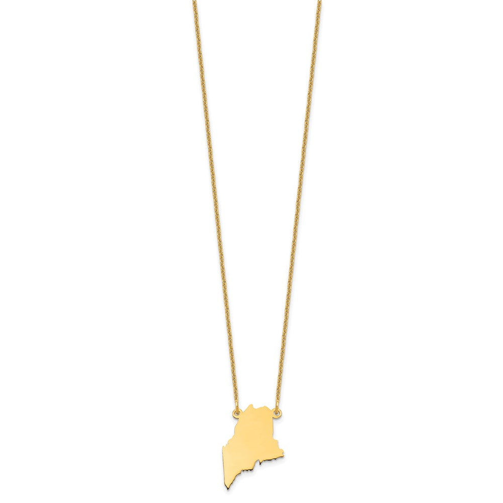 14K Gelbgold 14ky Maine State Halskette