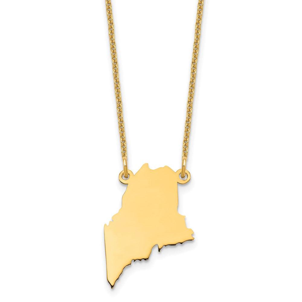 14K Gelbgold 14ky Maine State Halskette