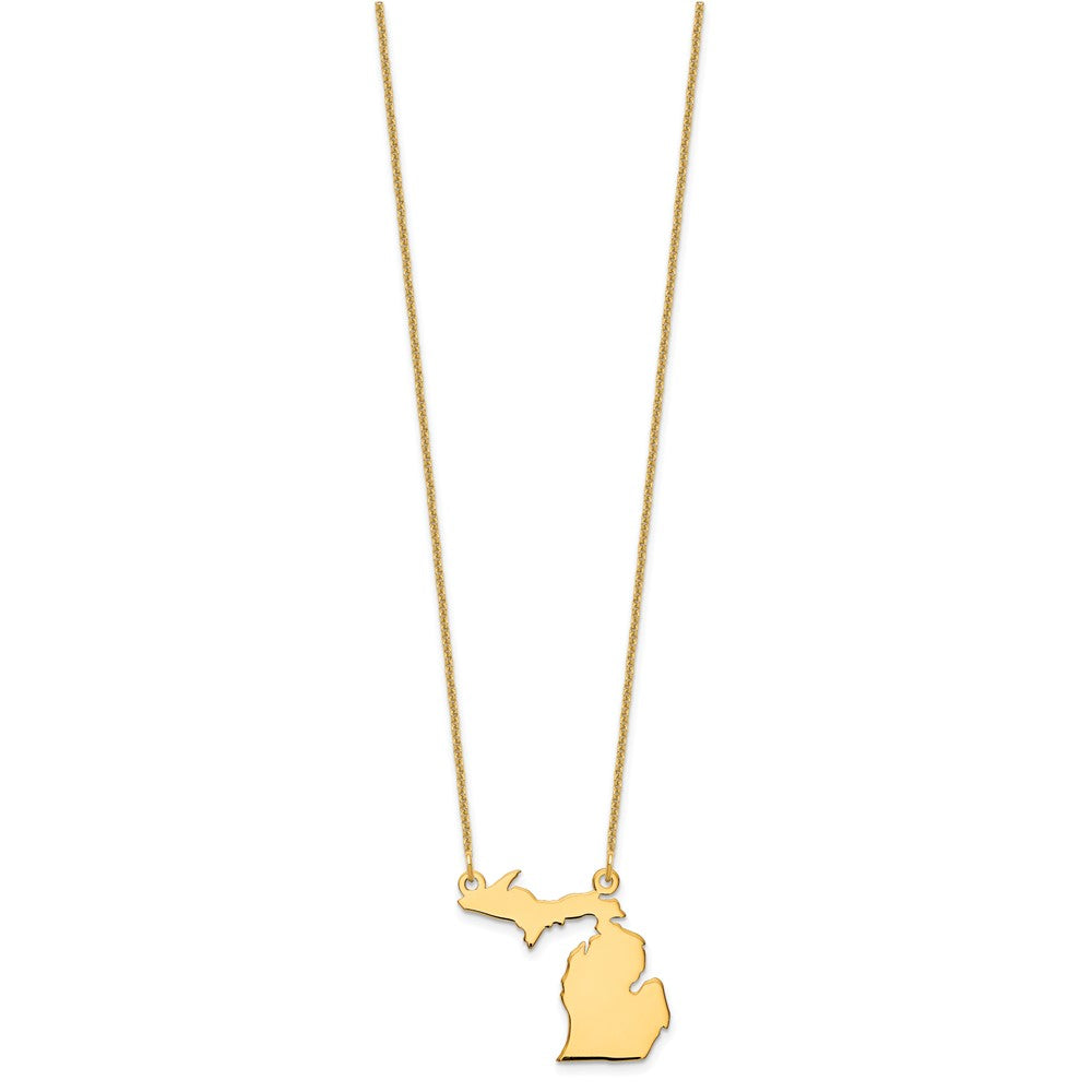 14K Gelbgold 14ky Michigan State Halskette