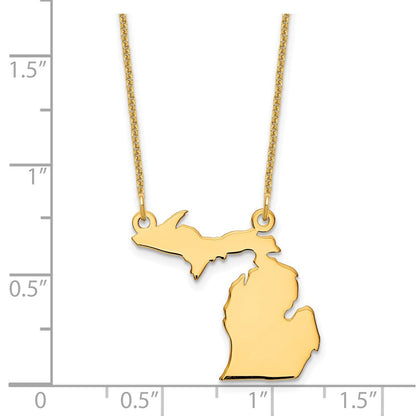 14K Gelbgold 14ky Michigan State Halskette