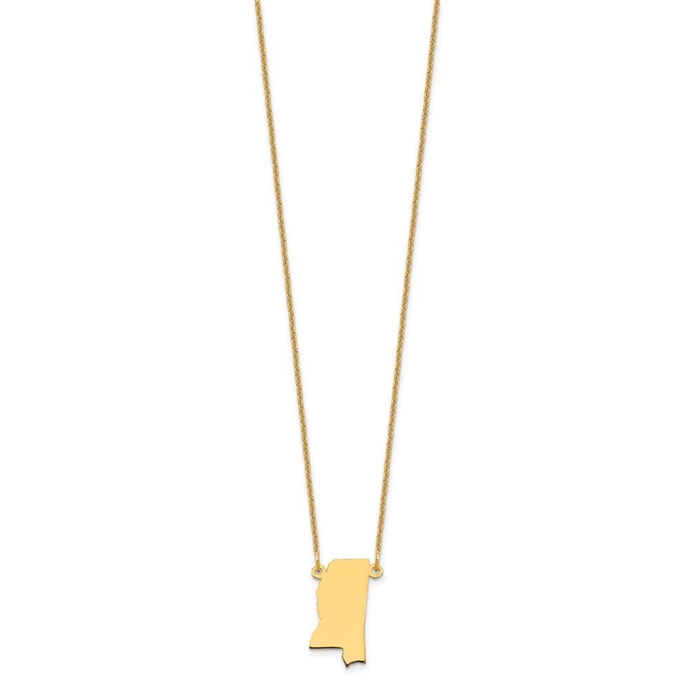 14K Gelbgold 14ky Mississippi State Halskette