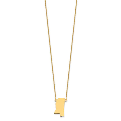14K Gelbgold 14ky Mississippi State Halskette