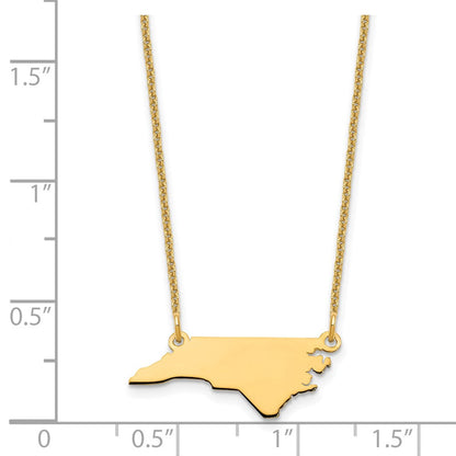 14K Gelbgold 14ky North Carolina State Halskette