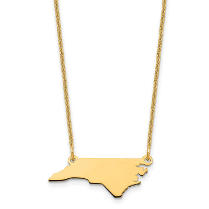 14K Gelbgold 14ky North Carolina State Halskette