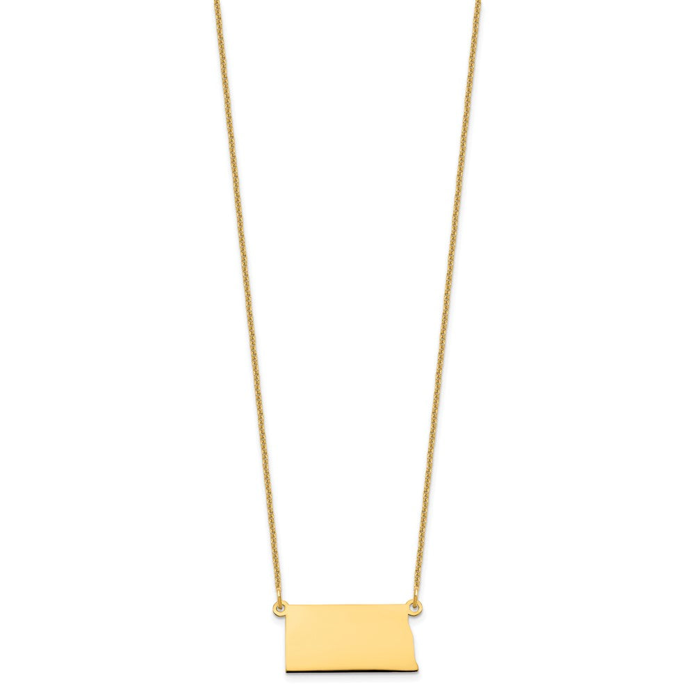 14K Gelbgold 14ky North Dakota State Halskette