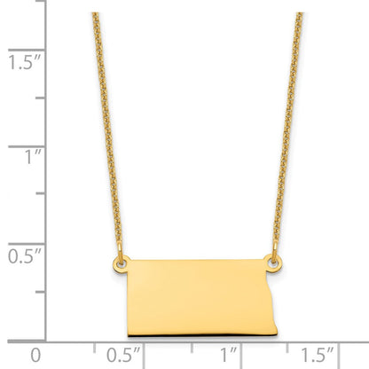 14K Gelbgold 14ky North Dakota State Halskette