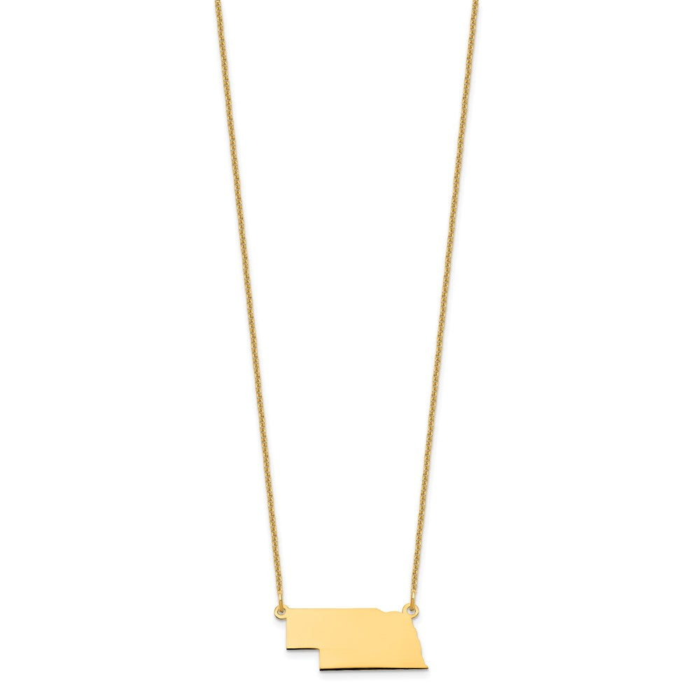 14K Gelbgold 14ky Nebraska State Halskette