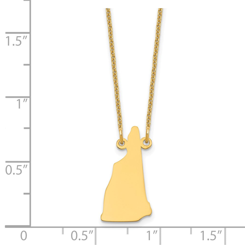 14K Gelbgold 14ky New Hampshire State Halskette