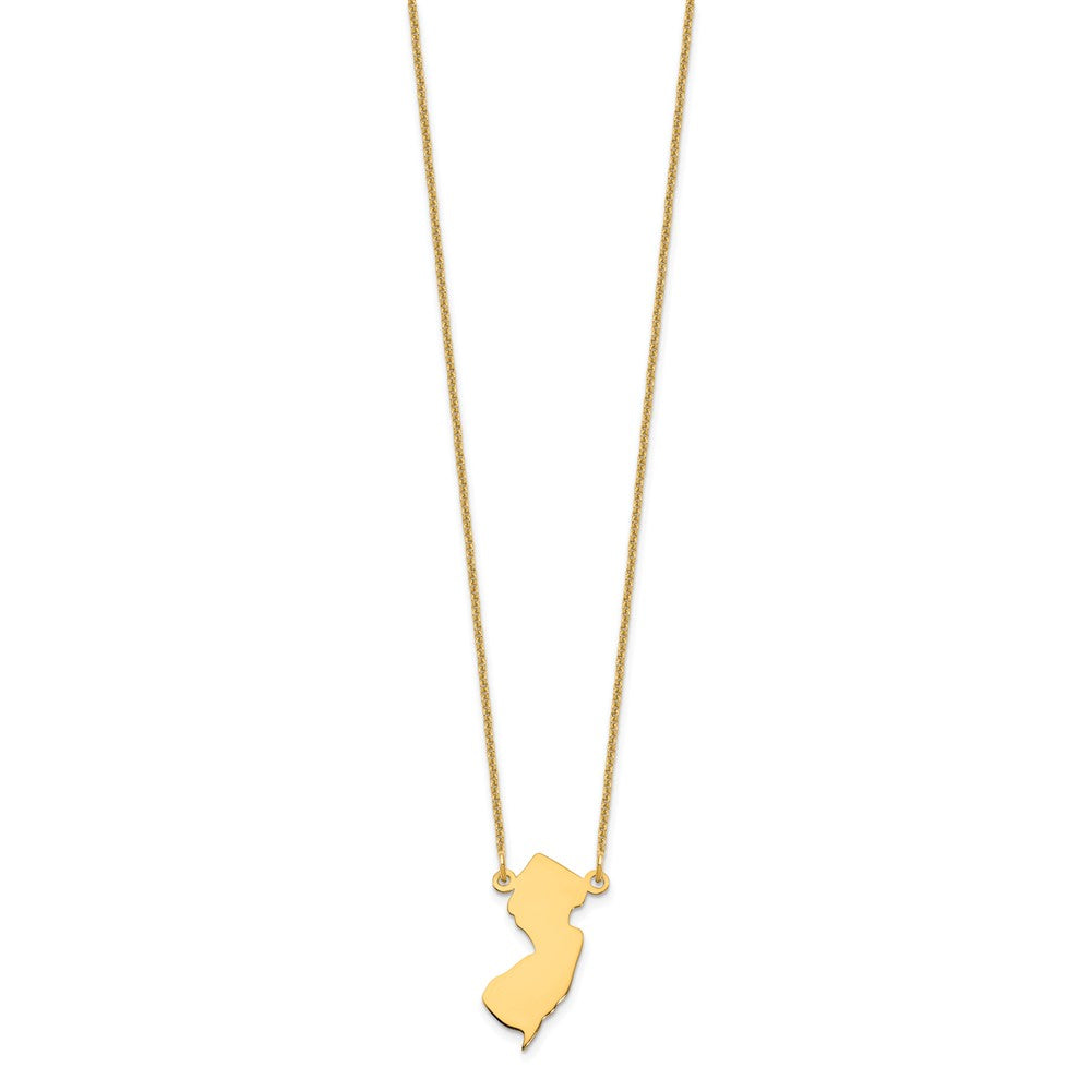 14K Gelbgold 14ky New Trikot State Halskette