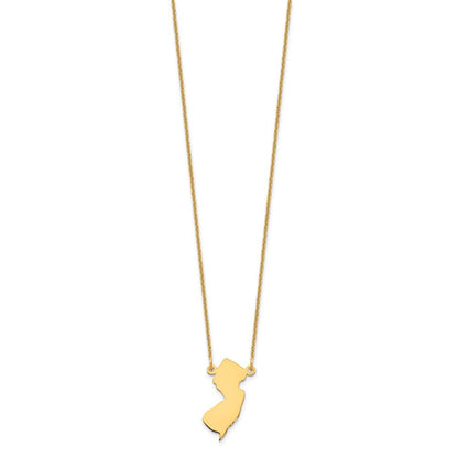 14K Gelbgold 14ky New Trikot State Halskette