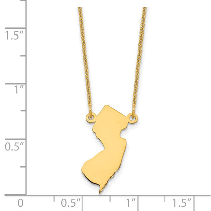 14K Gelbgold 14ky New Trikot State Halskette