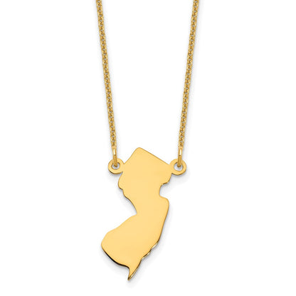 14K Gelbgold 14ky New Trikot State Halskette