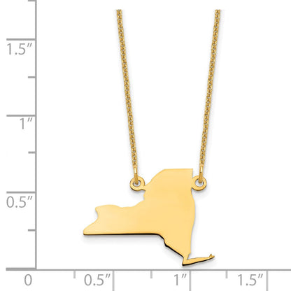14K Gelbgold 14ky New York State Halskette