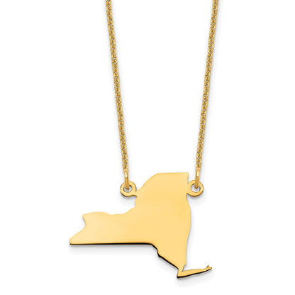 14K Gelbgold 14ky New York State Halskette