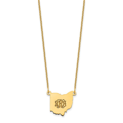 14K Gelbgold 14ky Ohio State Halskette