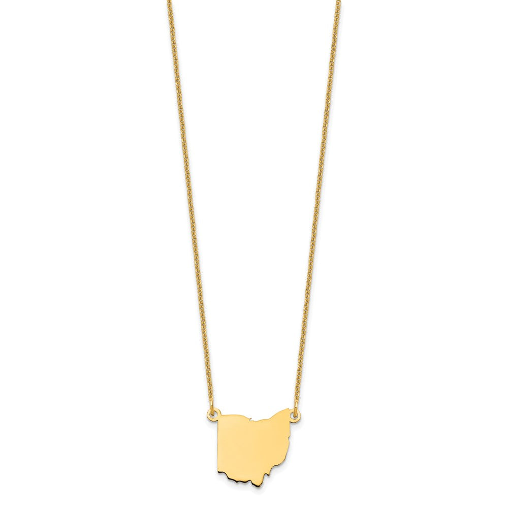 14K Gelbgold 14ky Ohio State Halskette