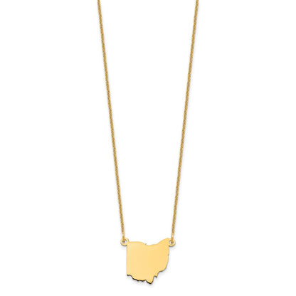 14K Gelbgold 14ky Ohio State Halskette