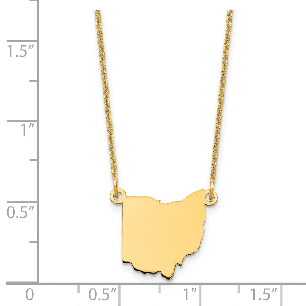 14K Gelbgold 14ky Ohio State Halskette