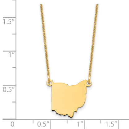 14K Gelbgold 14ky Ohio State Halskette