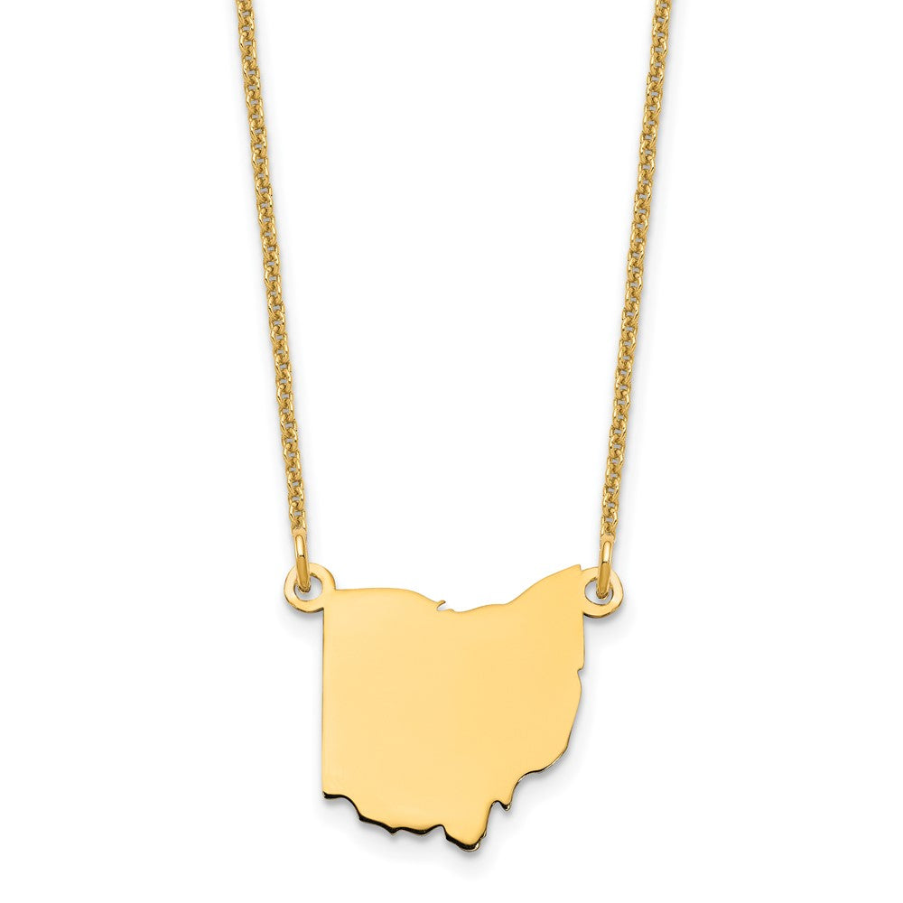 14K Gelbgold 14ky Ohio State Halskette