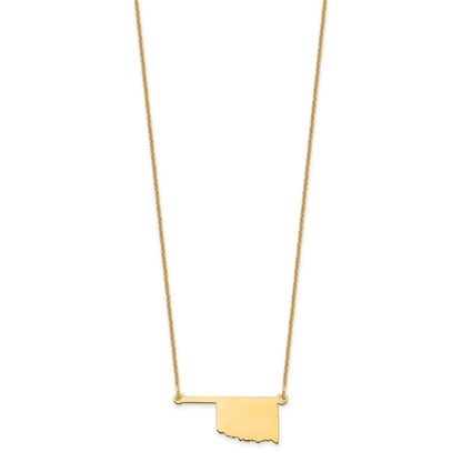 14K Gelbgold 14ky Oklahoma State Halskette