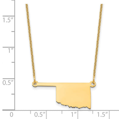 14K Gelbgold 14ky Oklahoma State Halskette