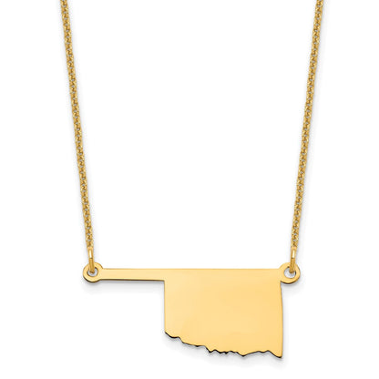 14K Gelbgold 14ky Oklahoma State Halskette