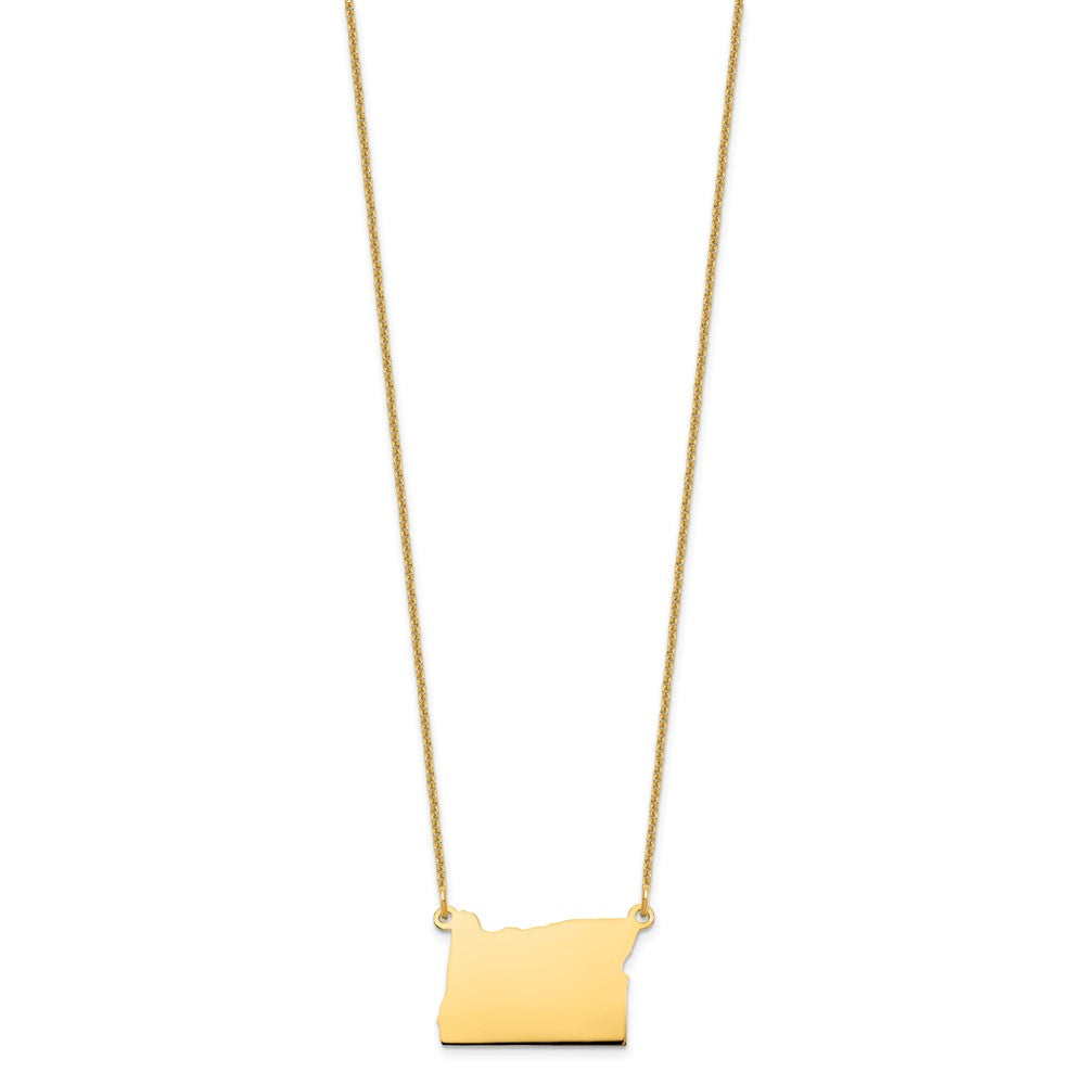 14K Gelbgold 14ky Oregon State Halskette