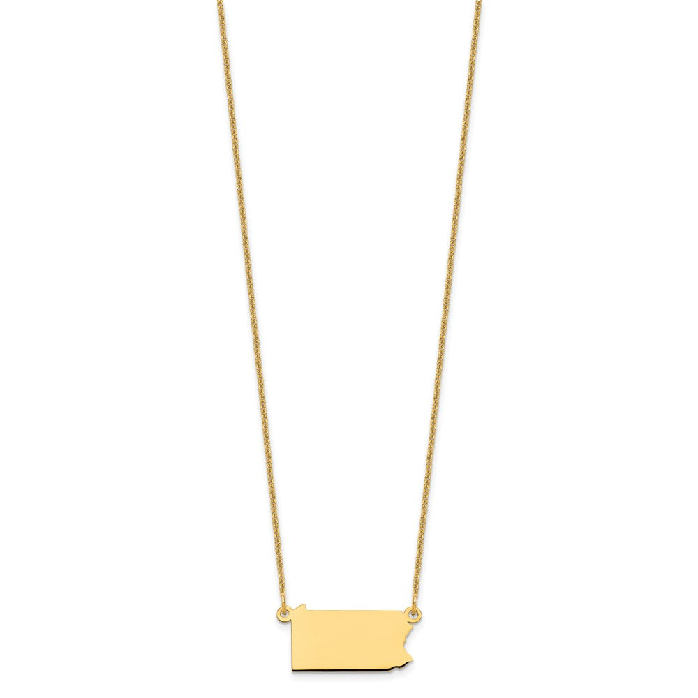 14K Gelbgold 14ky Pennsylvania State Halskette
