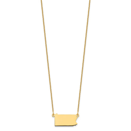 14K Gelbgold 14ky Pennsylvania State Halskette