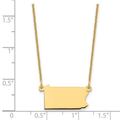 14K Gelbgold 14ky Pennsylvania State Halskette