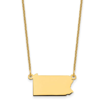 14K Gelbgold 14ky Pennsylvania State Halskette