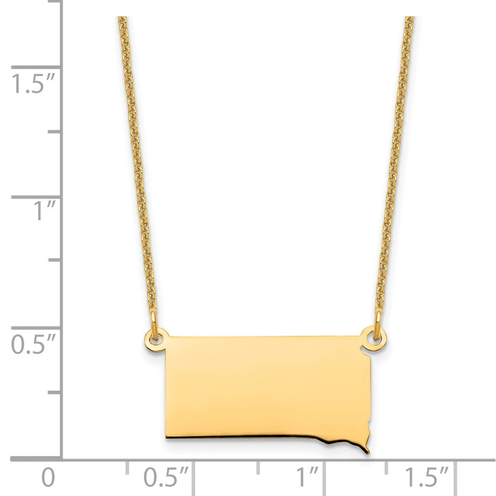 14K Gelbgold 14ky South Dakota State Halskette