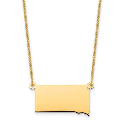 14K Gelbgold 14ky South Dakota State Halskette