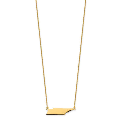14K Gelbgold 14ky Tennessee State Halskette