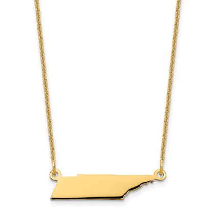 14K Gelbgold 14ky Tennessee State Halskette