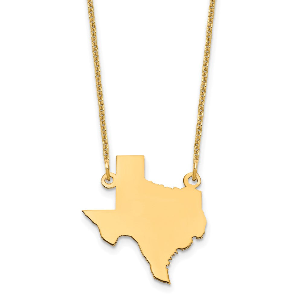 14K Gelbgold 14ky Texas State Halskette