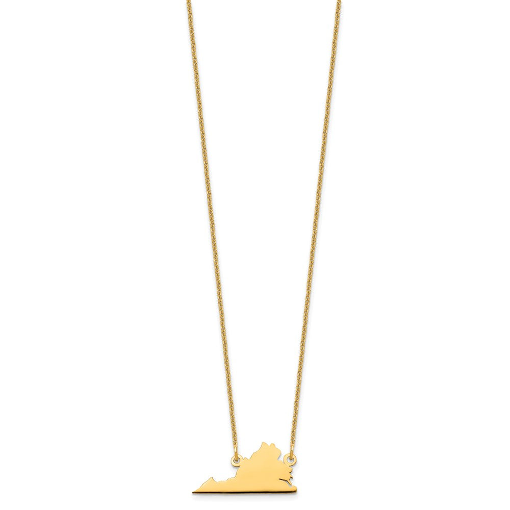 14K Gelbgold 14ky Virginia State Halskette