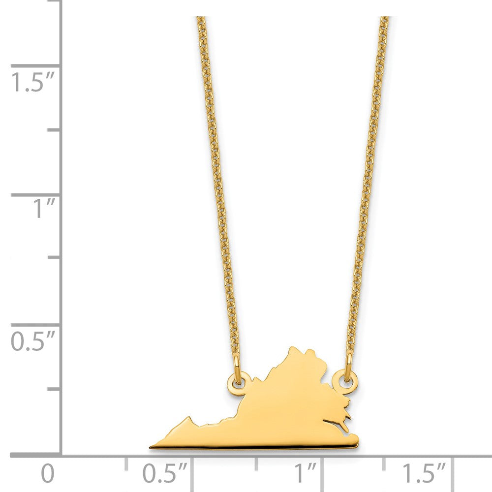 14K Gelbgold 14ky Virginia State Halskette