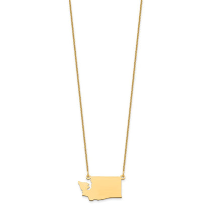 14K Gelbgold 14ky Washington State Halskette