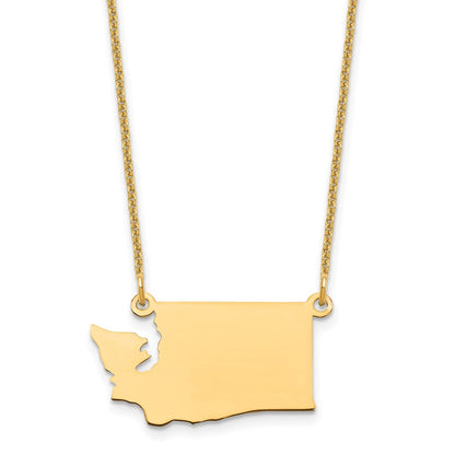 14K Gelbgold 14ky Washington State Halskette