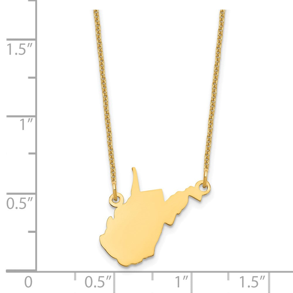 14K Gelbgold 14ky Wisconsin State Halskette
