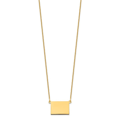 14K Gelbgold 14ky Wyoming State Halskette