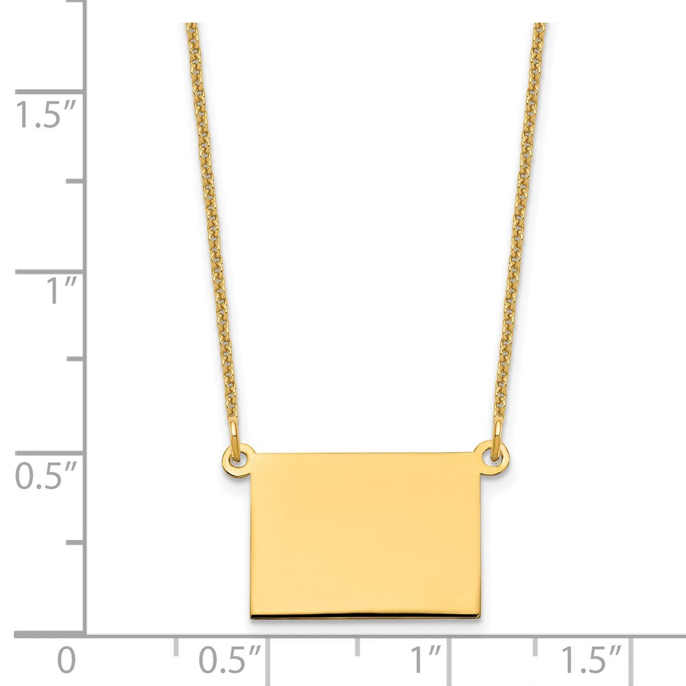 14K Gelbgold 14ky Wyoming State Halskette