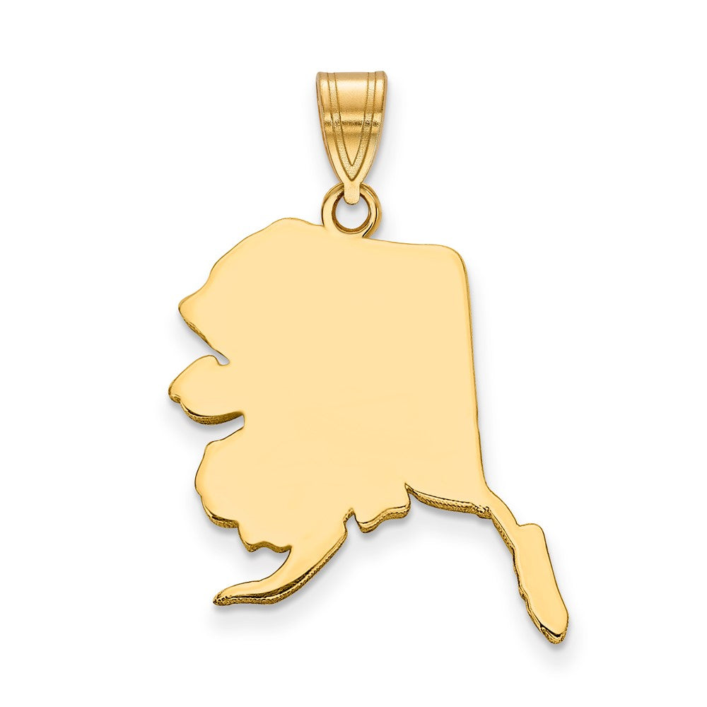 14K Gelbgold 14ky Alaska State Anhänger