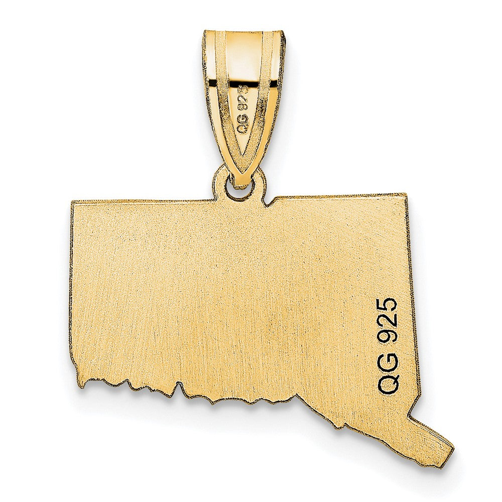 14K Gelbgold 14ky Connecticut State Anhänger