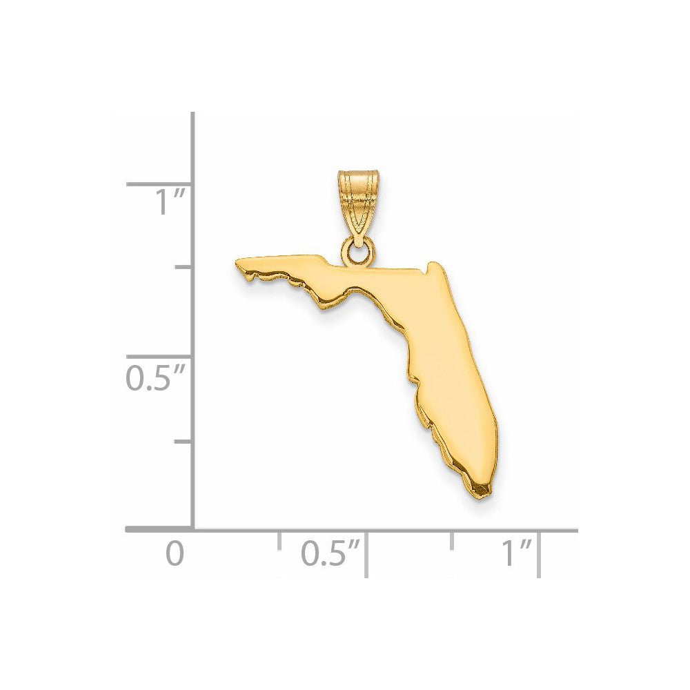 14K Gelbgold 14ky Florida State Anhänger