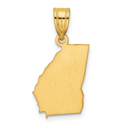 14K Gelbgold 14ky Georgia State Anhänger